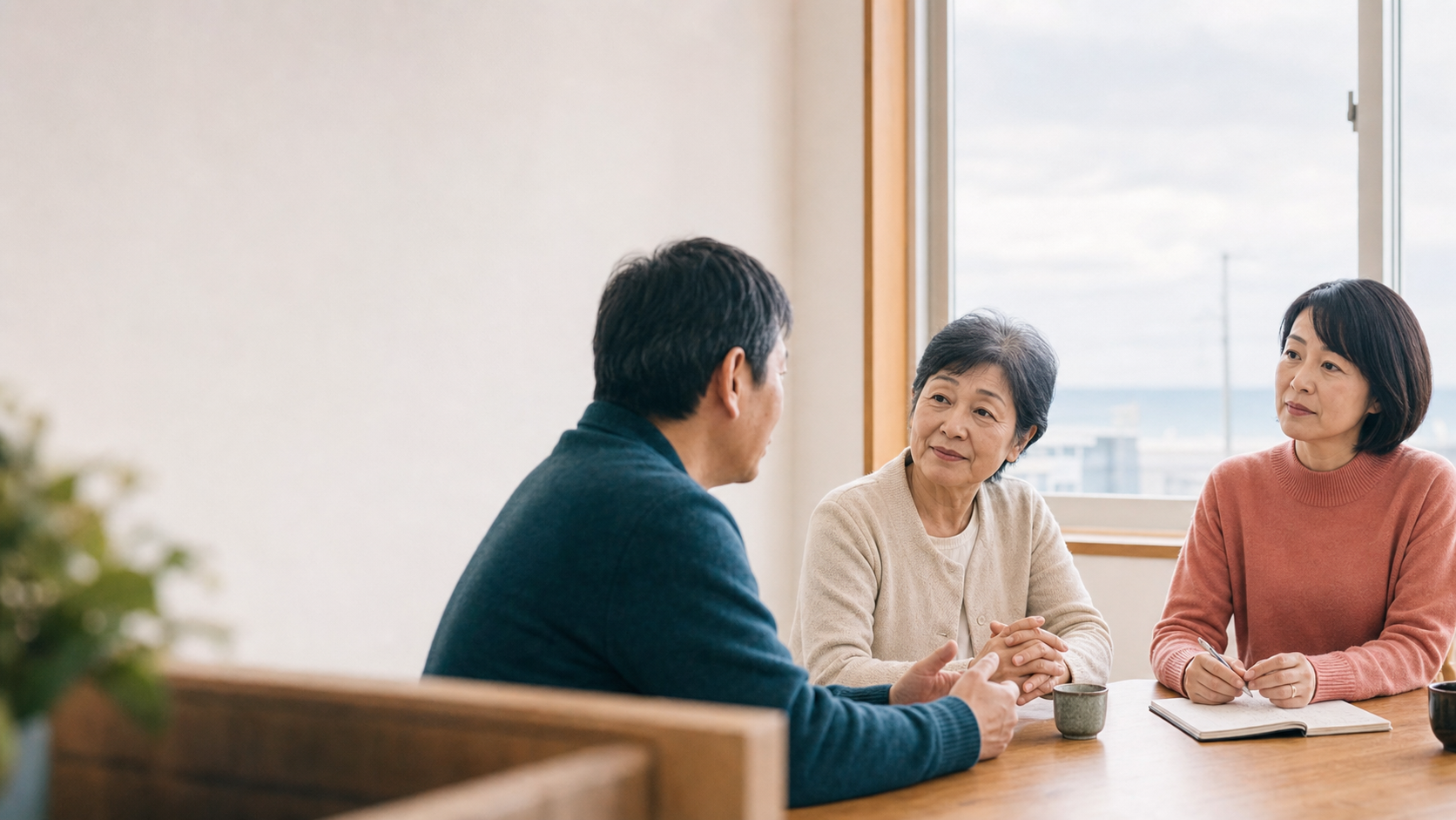 相談者の話に耳を傾ける福祉オンブズマンのイメージ